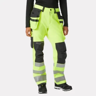 Women's Luna Hi Vis Construction Trousers Class 2 offer high visibility, comfort