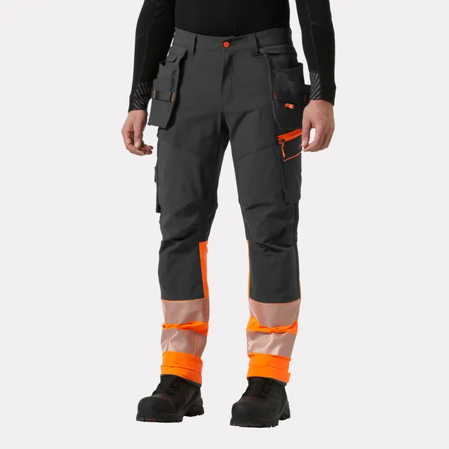 ICU BRZ Hi Vis Construction Trousers Class 1 offer lightweight comfort, mobility, and visibility